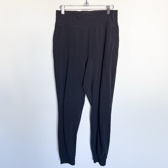 Lululemon Pants Sz 8 Medium Sun Setter High Rise Jogger Full Length Black - Picture 2 of 7